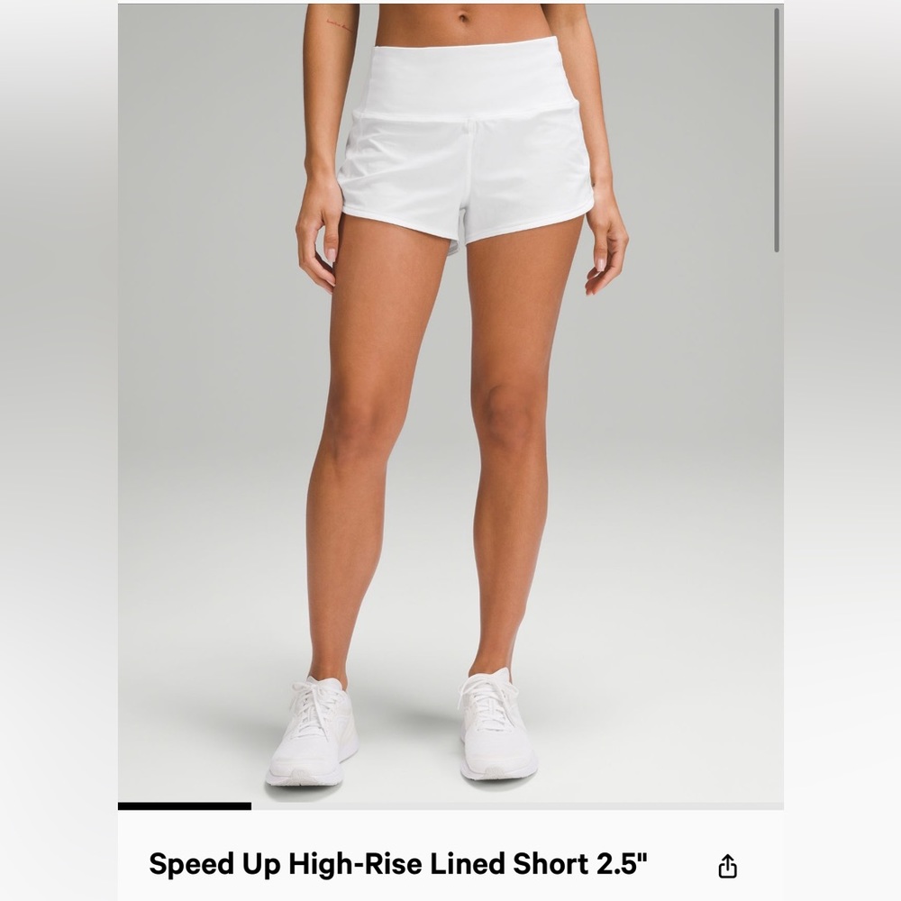 Lululemon High Rise Speed Up Shorts 2.5” Size 4